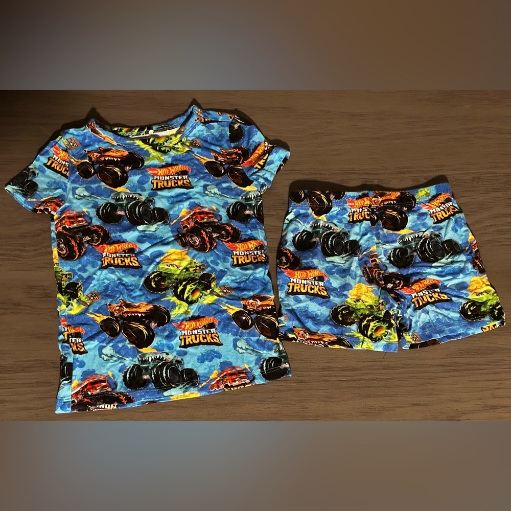 Posh Peanut x Hot Wheels Monster Trucks Pajama Set - 2T